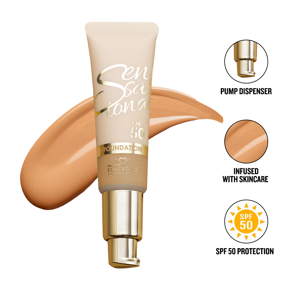 FOR EVER52 Sensational Foundation - SPF 50 - 30ml | فوريفر 52 فاونديشن SPF 50 - 30مل #1