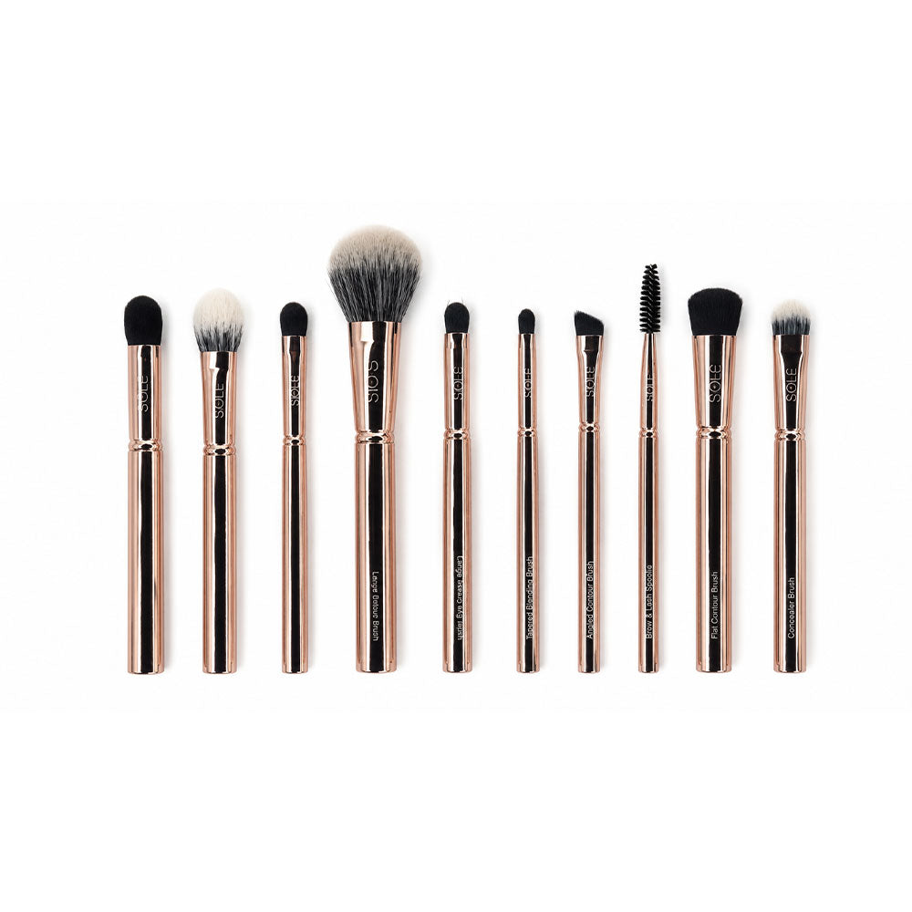 SOLE Makeup Brush Set BRUSH 10 | سول مجموعة فرش مكياج- 10 قطع