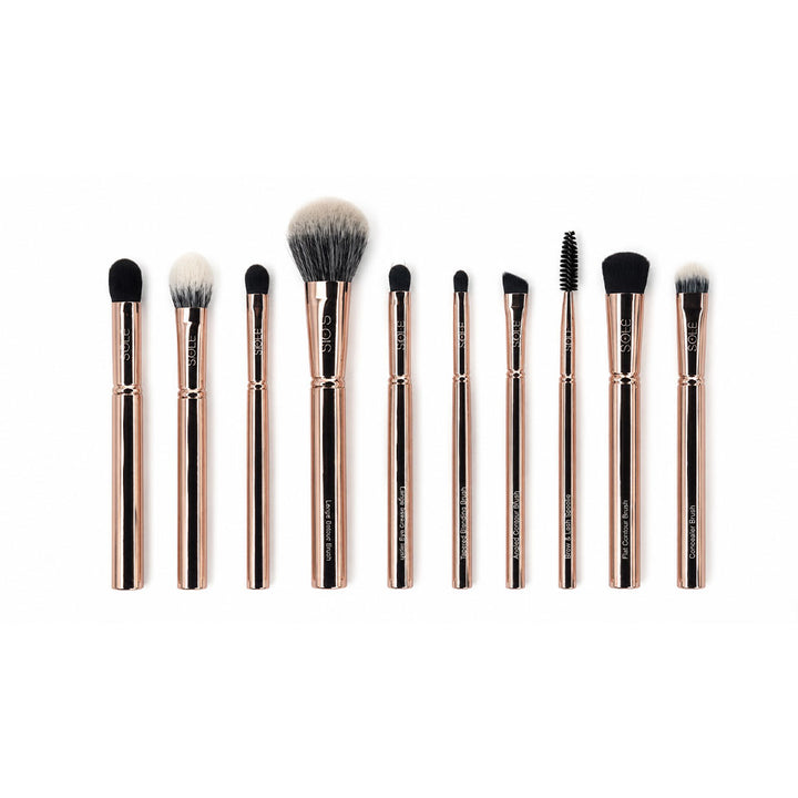 SOLE Makeup Brush Set BRUSH 10 | سول مجموعة فرش مكياج- 10 قطع
