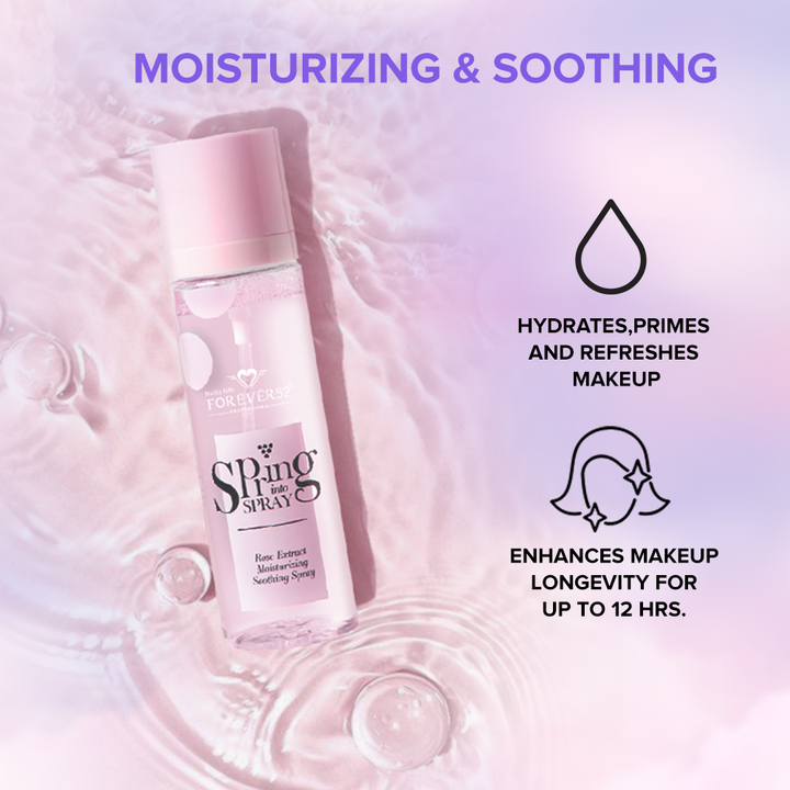 FOR EVER52 SPRING INTO SPRAY - 110ml | سبريج رذاذ مهدئ مرطب خلاصة الورد - 110مل #1