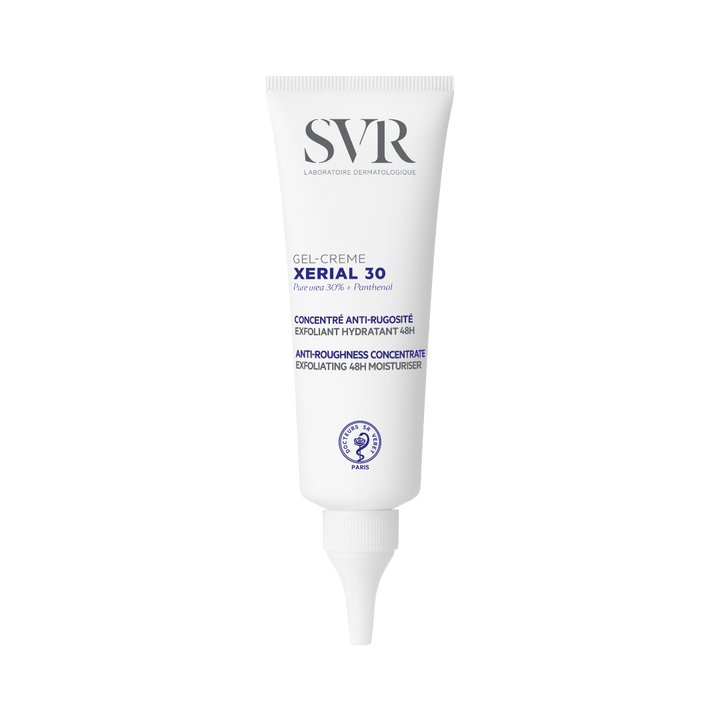 Xerial 30 Gel-Crème by SVR, anti-roughness concentrate, exfoliating 48H moisturiser, 75ml.

