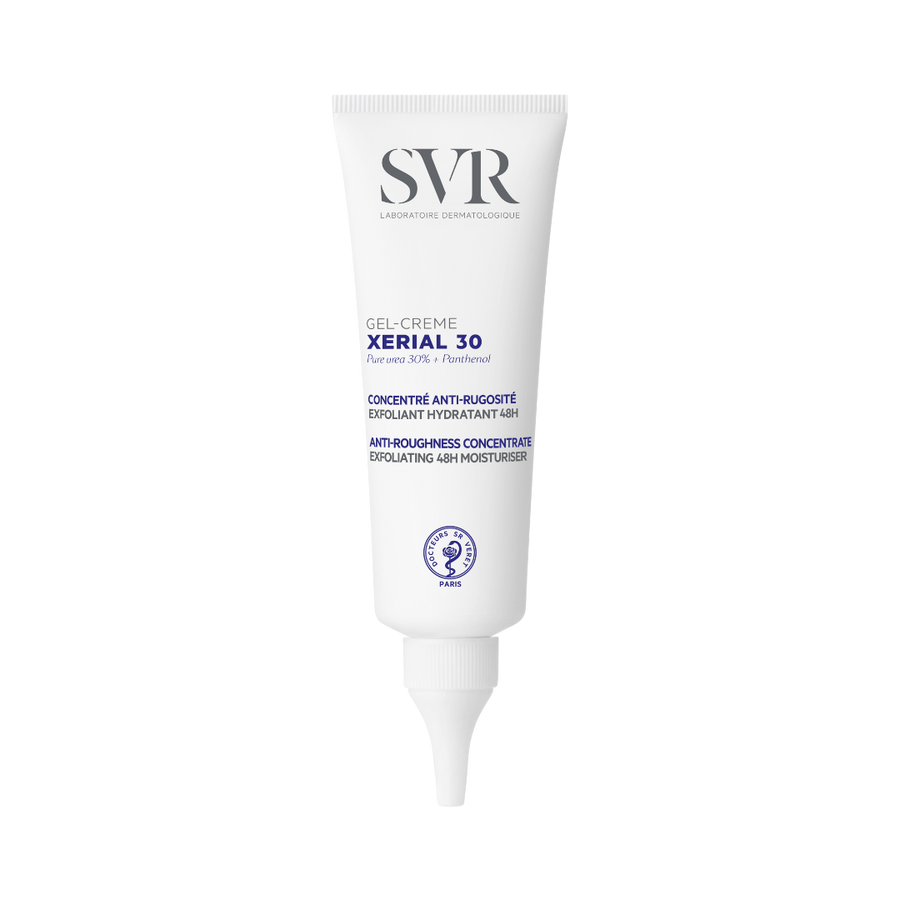 Xerial 30 Gel-Crème by SVR, anti-roughness concentrate, exfoliating 48H moisturiser, 75ml.
