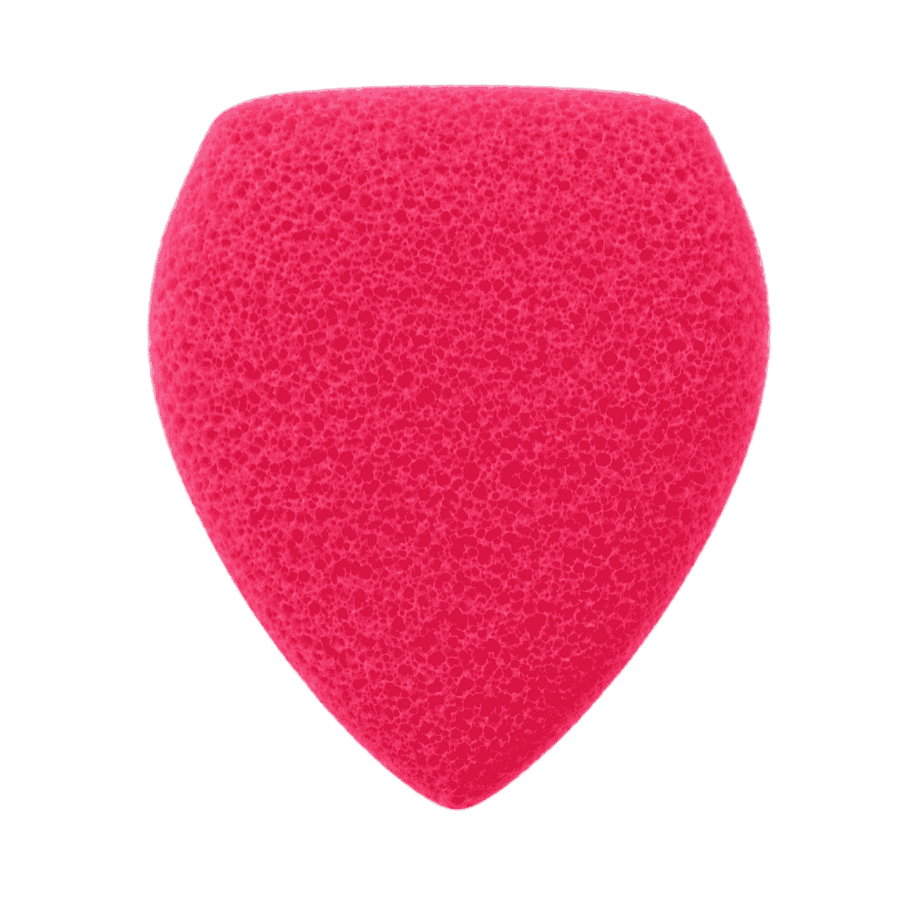 Sama Baghdad pink makeup blending sponge with porous texture and rounded triangular shape