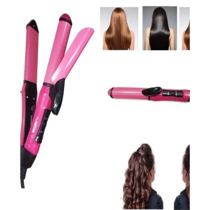 Tools & Cases Beauty 2 In 1 Hair Set Straight And Curler | مكواة الشعر 2 في 1 لتمليس وتمويج الشعر