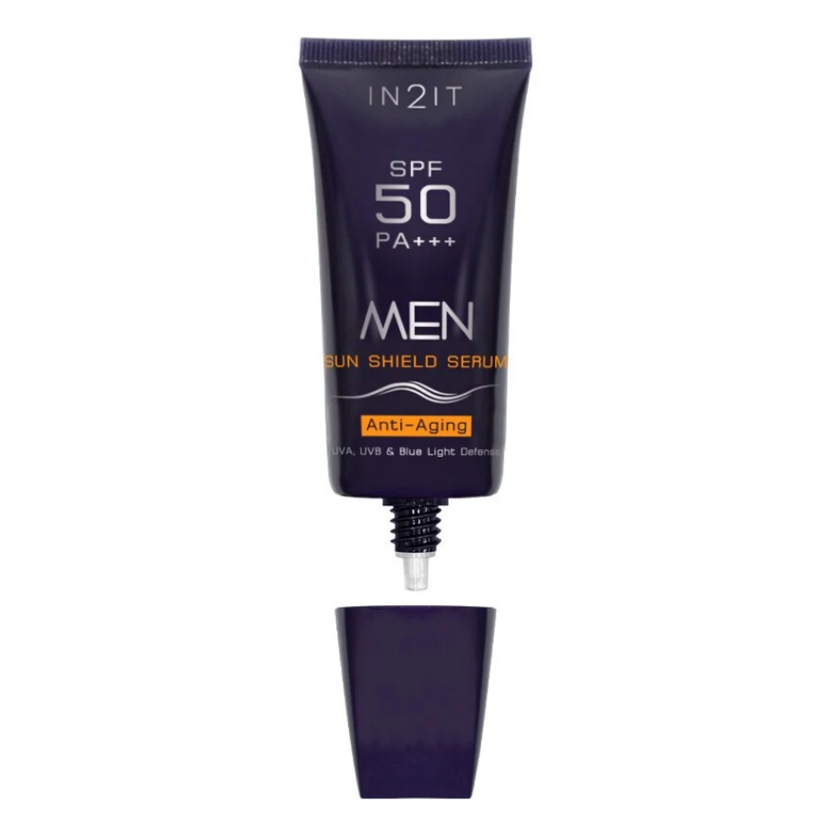 IN2IT Men Sun Shield Serum SPF50 PA+++ MSKM - 10g | ان تو ات سيروم شيلد شمس للرجال SPF 50 - 10غ
