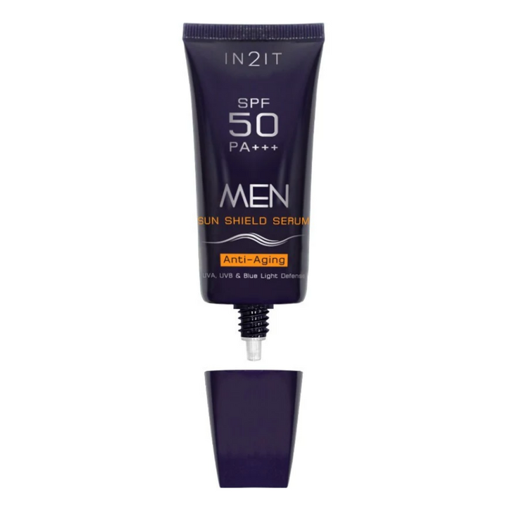 IN2IT Men Sun Shield Serum SPF50 PA+++ MSKM - 10g | ان تو ات سيروم شيلد شمس للرجال SPF 50 - 10غ