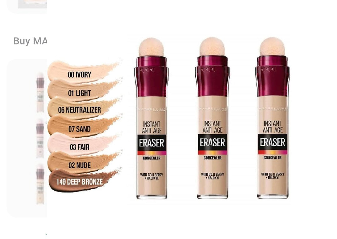 MAYBELLINE Instant Anti Age Eraser Multi Use Concealer | ميبيلين كونسيلر انستانت ايج