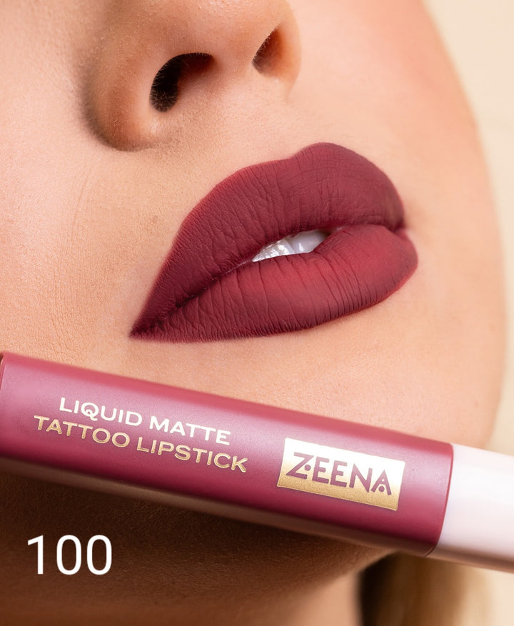 ZEENA Liquid Matte Tattoo Lipstick |  زينا احمر شفاه سائل مات