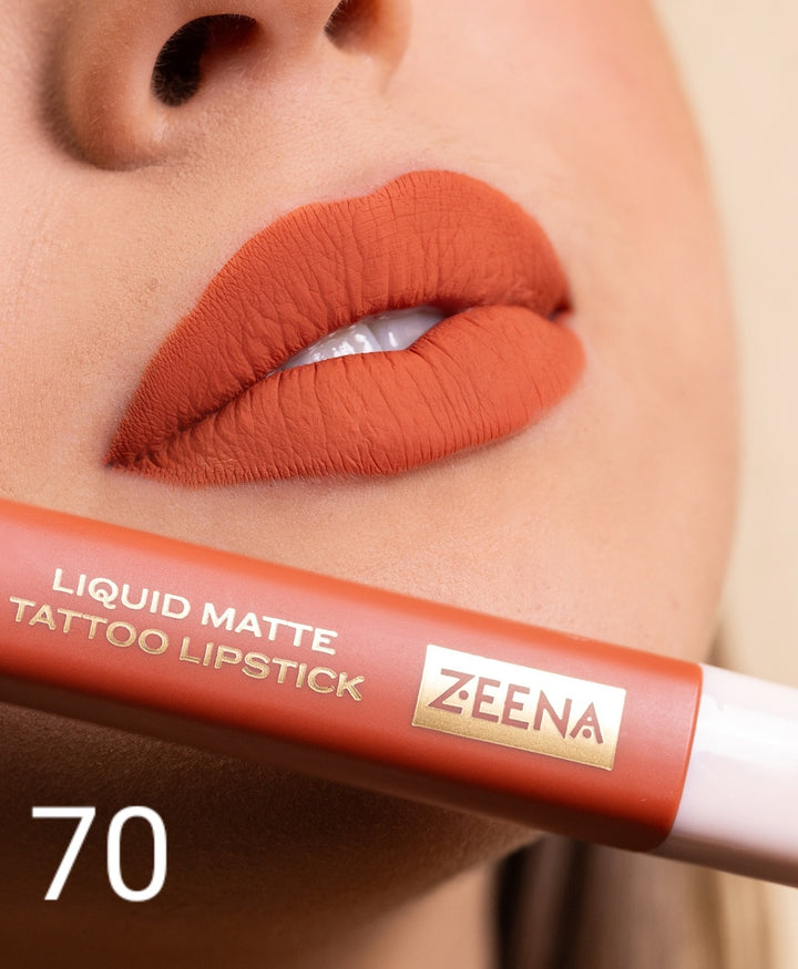 ZEENA Liquid Matte Tattoo Lipstick |  زينا احمر شفاه سائل مات