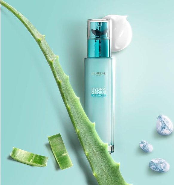 L’Oreal Hydra Genius Hyaluronic Acid + Aloe Liquid Normal To Combination Moisturizer - 70 ml | لوريال هايدرا جينيس هيالورونيك اسيد + الوفيرا مرطب للبشرة العادية و المختلطة - 70 مل