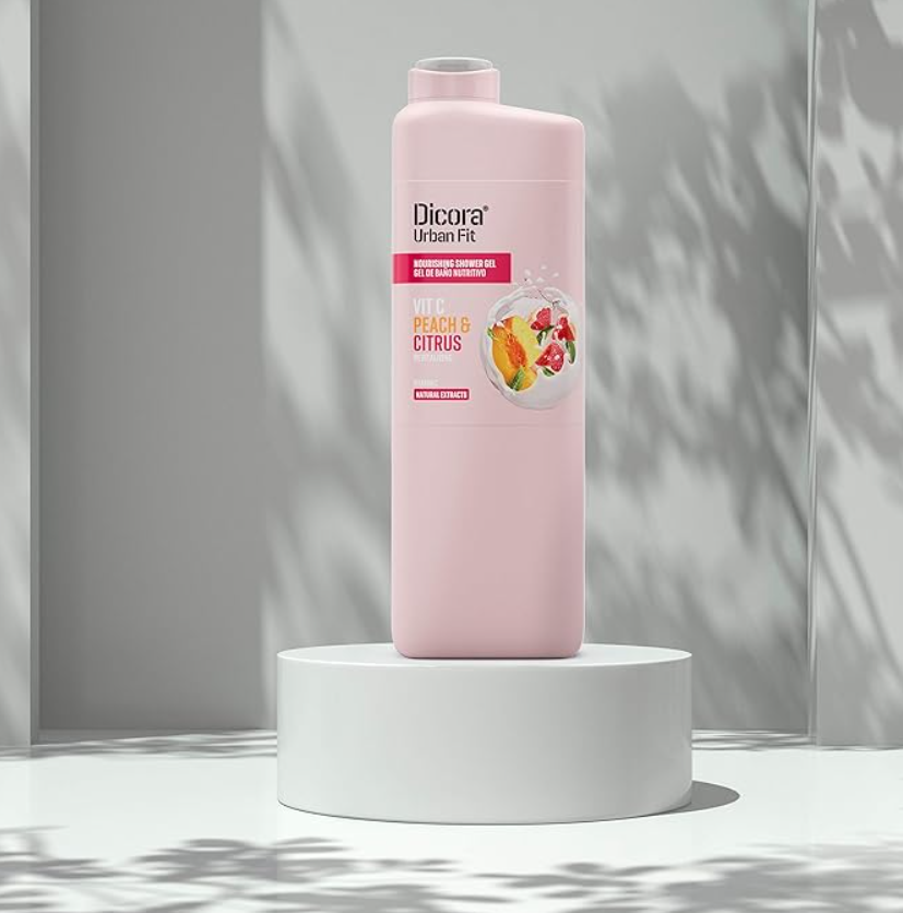Dicora Urban Fit Shower Gel + Vitamin C Citrics & Peach - 750ml | ديكورا سائل استحمام بالفيتامين سي و الخوخ والمشمش - 750 مل