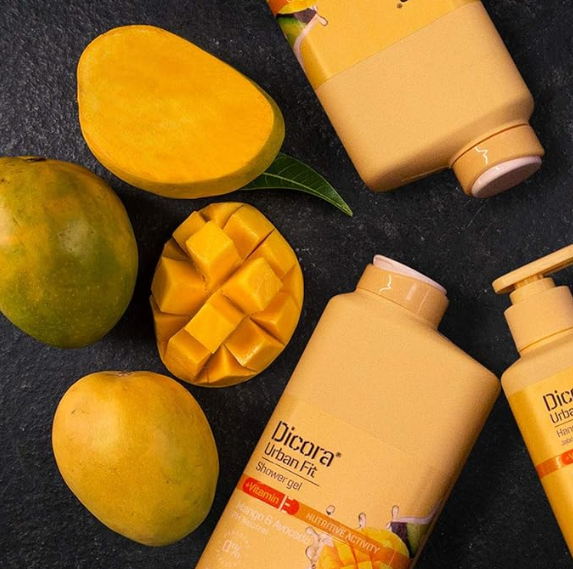 Dicora Urban Fit Shower Gel + Vitamin E Mango & Avocado  - 400ml | ديكورا سائل استحمام بالمانغا والافوكادو وفيتامين E - 400 مل