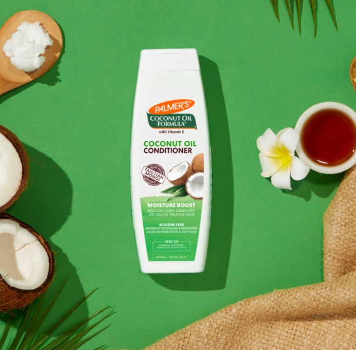 PALMER'S Coconut Oil Formula Moisture Boost Conditioner Sulfate Free - 400ml | بالميرز بلسم معزز للرطوبة مع زيت جوز الهند خالي من الكبريتات للشعر الجاف والتالف - 400 مل
