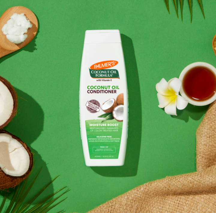 PALMER'S Coconut Oil Formula Moisture Boost Conditioner Sulfate Free - 400ml | بالميرز بلسم معزز للرطوبة مع زيت جوز الهند خالي من الكبريتات للشعر الجاف والتالف - 400 مل