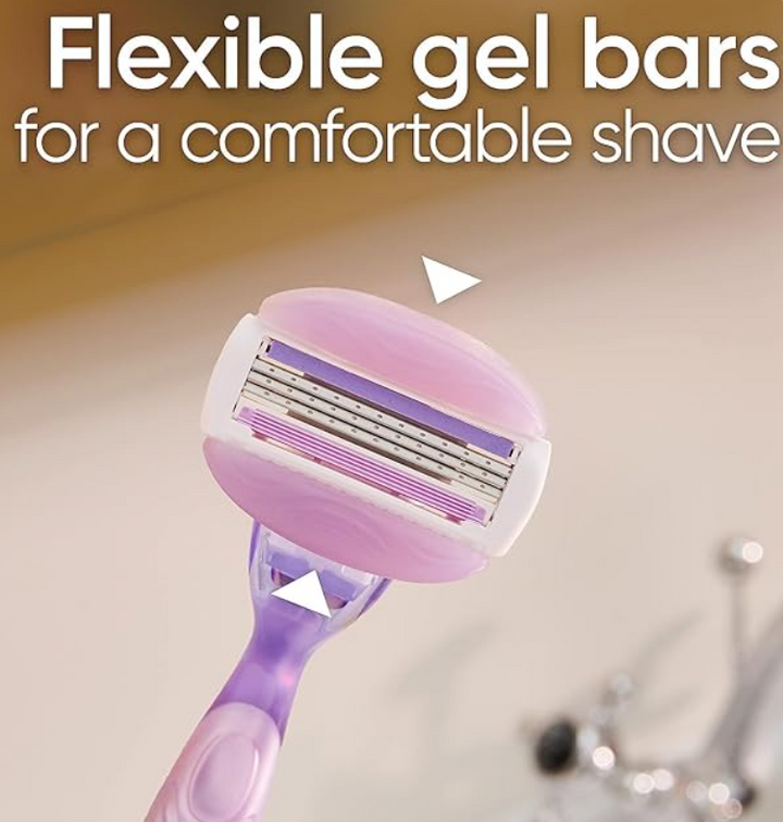 Gillette Venus ComfortGlide Breeze Handle Women’s Razor – 1 Handle + 2 Refills | جيليت شفرة فينوس للنساء مع رأسين