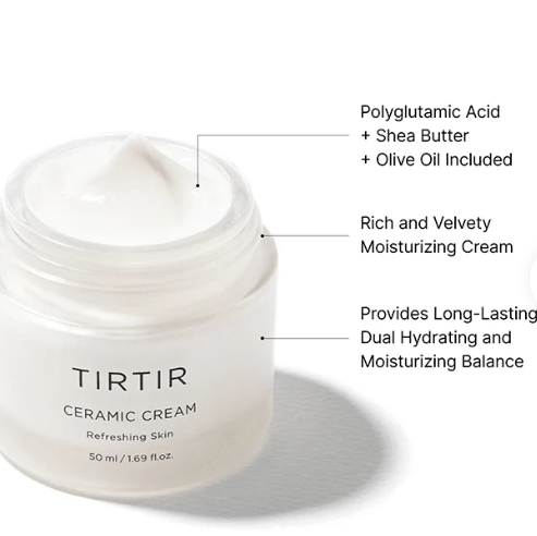 TIRTIR Ceramic Cream Refreshing Skin  - 50ml | ترتر كريم مرطب و منعش للبشرة - 50 مل