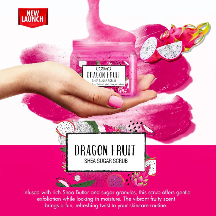 Cosmo Dragon Fruit Shea Sugar Scrub - 450g| كوزمو مقشر للجسم -450 غرام
