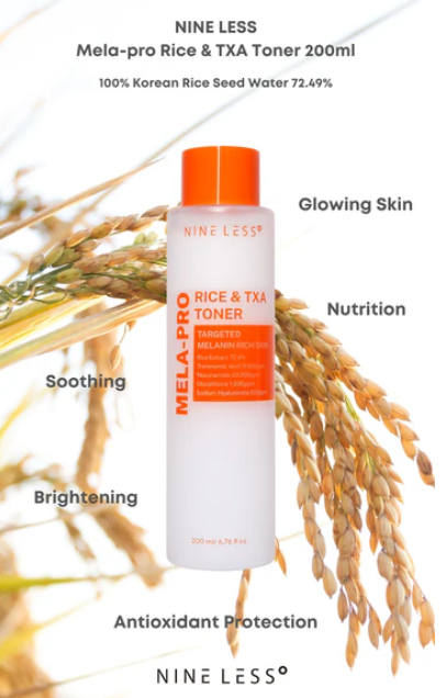 NINE LESS Rice & TXA Toner - 200ml | ناين ليس تونر ماء الأز - 200 مل