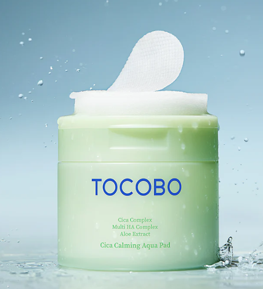 TOCOBO Cica Calming Aqua Pad - 60PCS | توكوبو تونر بادز مسحات مهدئة للبشرة - 60 قطعة