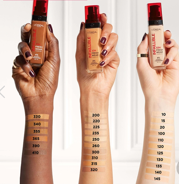 L’Oreal Infaillible 32H Fresh Wear Foundation - 30ML | لوريال كريم أساس ضد الماء لمدة 32 ساعة - 30 مل