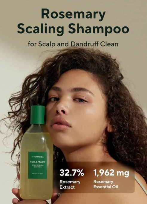 AROMATICA Rosemary Scalp Scaling Shampoo - 400ml | اروماتيكا شامبو اكليل الجبل للقشرة - 400 مل