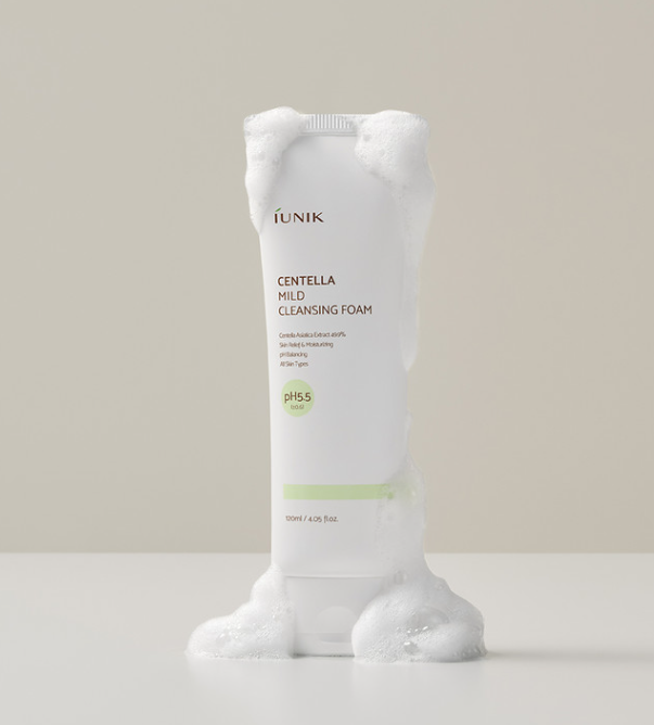 IUNIK Centella Mild Cleansing Foam - 120ml | ايونيك غسول رغوي خفيف بالسينتيلا - 120 مل