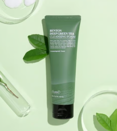 BENTON Deep Green Tea Cleansing Foam - 120g | بينتون غسول رغوي بشجرة الشاي الأخضر - 120 غرام