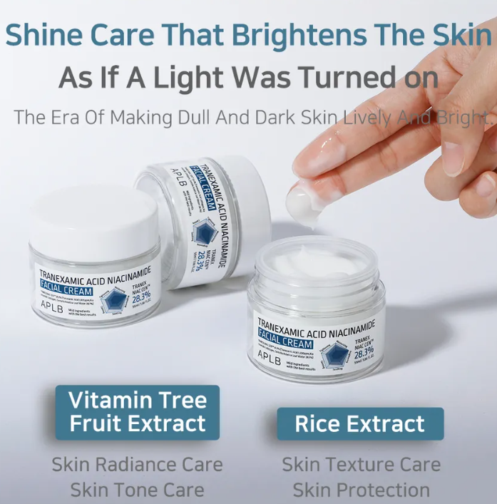 APLB Tranexamic Acid Niacinamide Facial Cream - 55ml | كريم مرطب و مفتح للوجه بالترانيكساميك اسيد - 55 مل