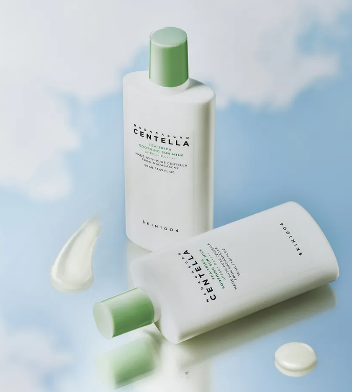 SKIN1004 Tea-Trica Soothing Sun Milk Spf50 - 50ml | سكين1004 واقي شمسي حليبي spf50 بالشاي و السيكا - 50 مل