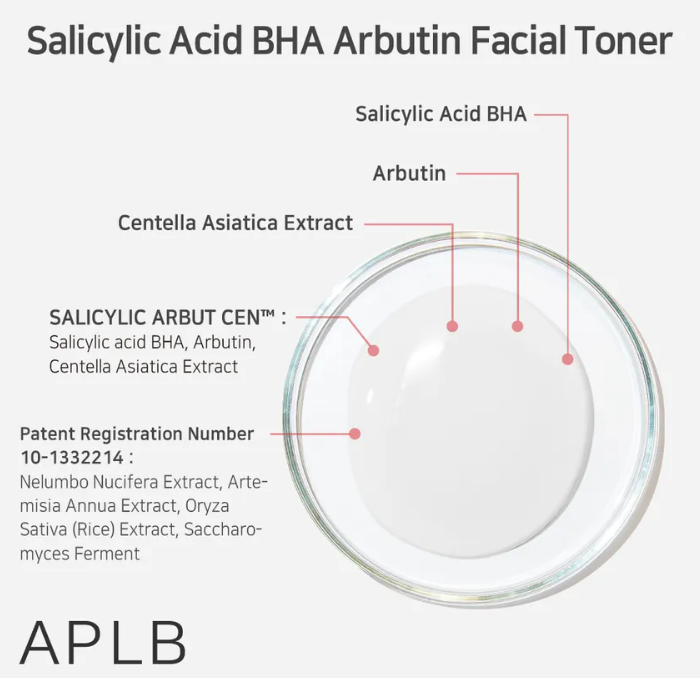 APLB Salicylic Acid BHA Arbutin Facial Toner - 160ml | اي بي ال بي تونر الساليسيليك اسيد و الاربوتين - 160 مل