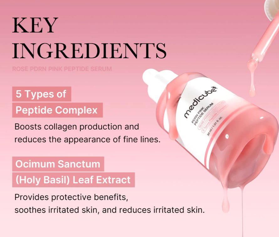 Medicube PDRN PINK PEPTIDE SERUM - 30ML | ميدي كيوب سيروم الببتيدات - ٣٠ مل