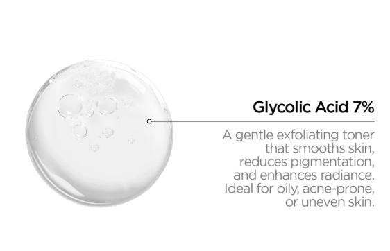 REVOX Glycolic acid exfoliating toner 7% - 250ml | ريفوكس تونر جليكوليك اسيد 7% - 250 مل