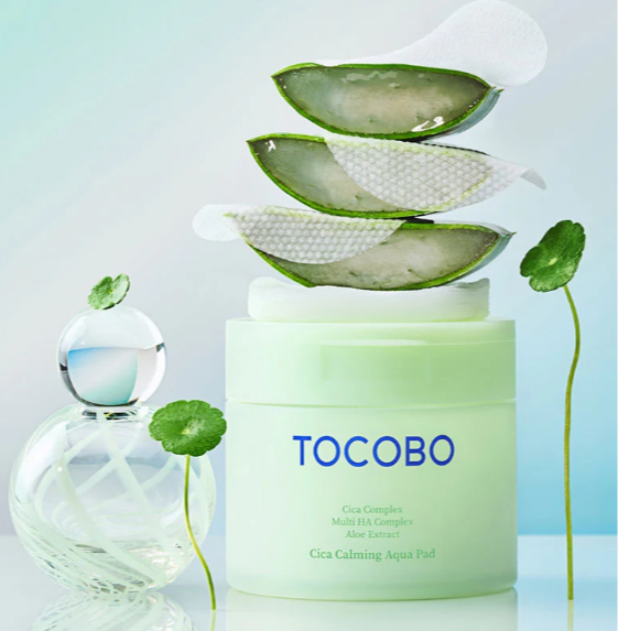 TOCOBO Cica Calming Aqua Pad - 60PCS | توكوبو تونر بادز مسحات مهدئة للبشرة - 60 قطعة