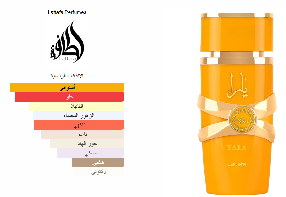 lattafa |لطافة عطر يارا الاصفر - 100مل