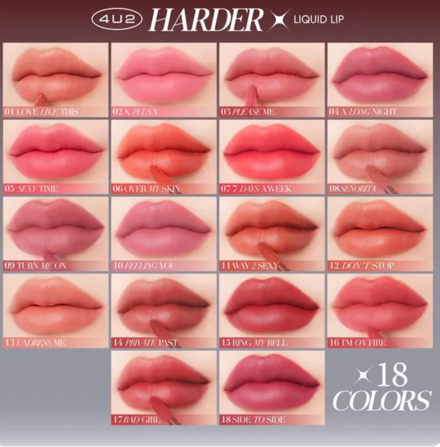 4U2 HARDER-X LIQUID LIP | أحمر شفاه سائل هاردر-إكس