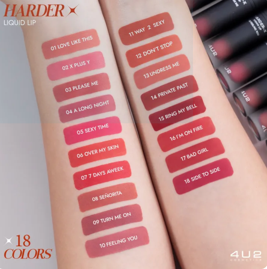 4U2 HARDER-X LIQUID LIP | أحمر شفاه سائل هاردر-إكس