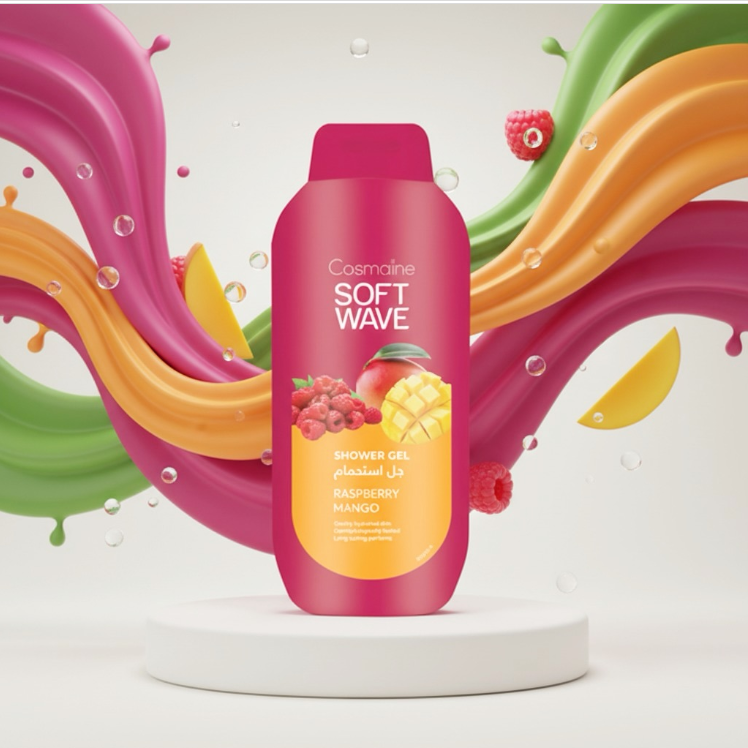 COSMALINE Shower Gel Raspberry Mango - 650ml | كوزمالين جل استحمام بالتوت و المانغا - 650 مل