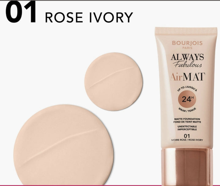 Bourjois Always Fabulous Air Mat Foundation - 30 ml| بورجوا كريم أساس مات -30 مل