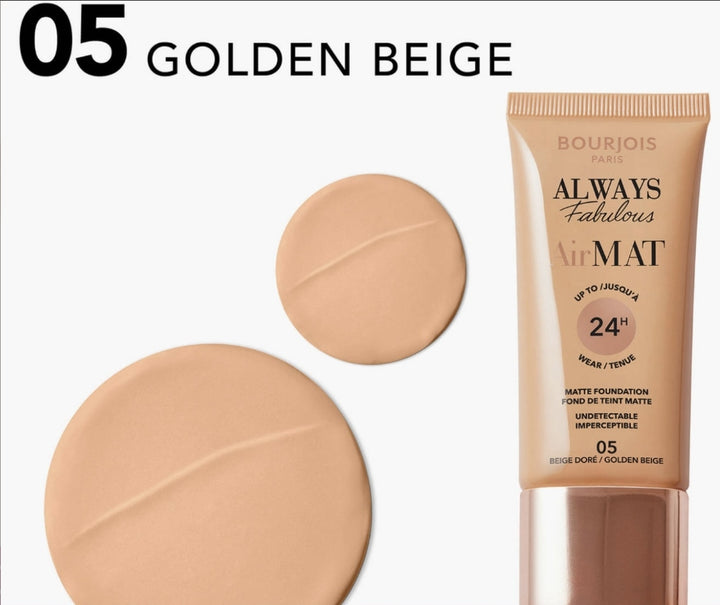 Bourjois Always Fabulous Air Mat Foundation - 30 ml| بورجوا كريم أساس مات -30 مل