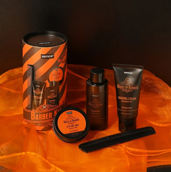 Sence Beauty For Men House Of Barber -  4Pcs | سينس بيوتي مجموعة العناية للرجال - 4 قطع