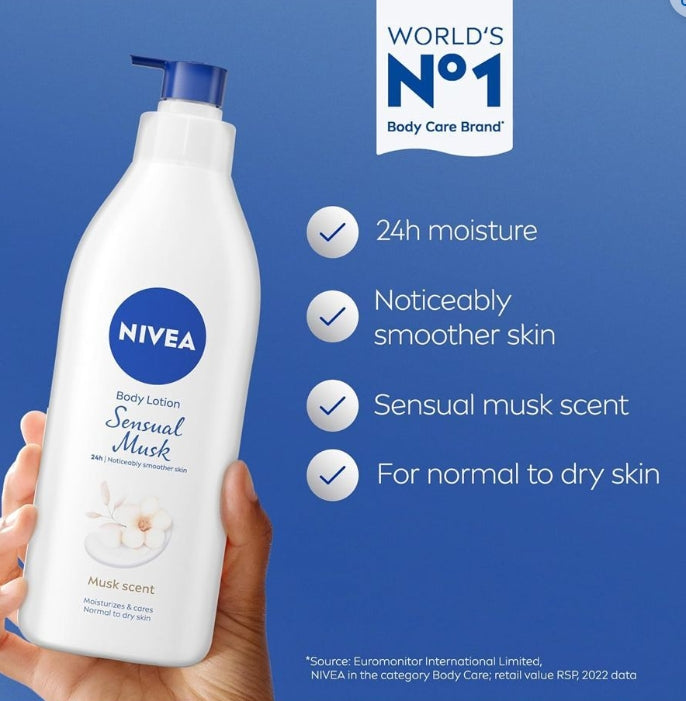 NIVEA Body Lotion Sensual Musk - 400ml | لوشن الجسم نيفيا سينشوال مسك – 400 مل