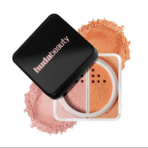 Huda Beauty Easy Bake Duo Loose Powder - 2x6.5g | هدى بيوتي لوس باودر لتصحيح اللون وتفتيح البشرة - 2*6.5 غ