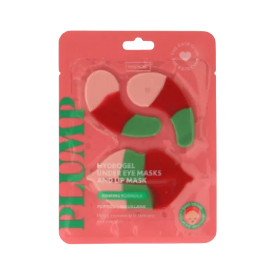 Sence Hydrogel under eye masks and lip mask with pink packaging, pomegranate design, 12ml.
