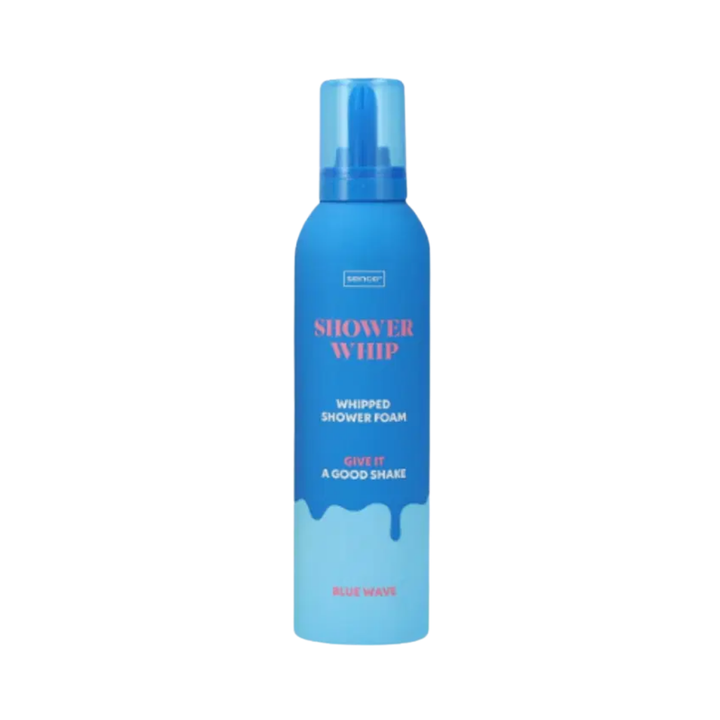 Sence Shower Whip whipped shower foam bottle with blue packaging, Blue Wave scent, 200ml.