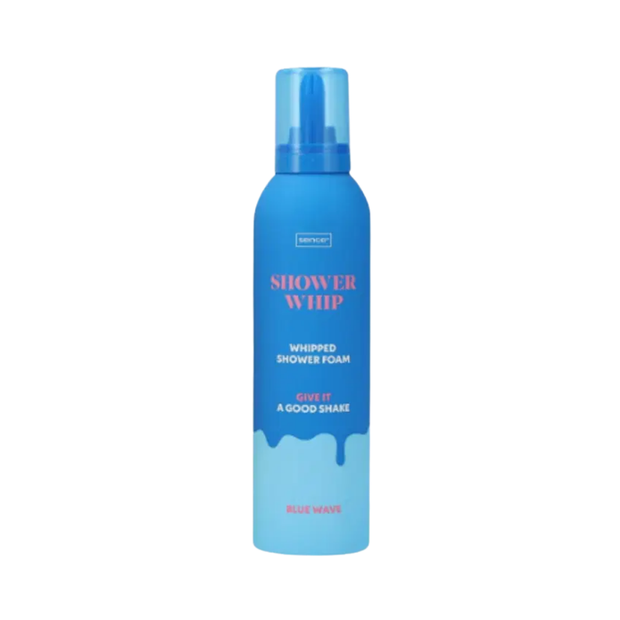 Sence Shower Whip whipped shower foam bottle with blue packaging, Blue Wave scent, 200ml.