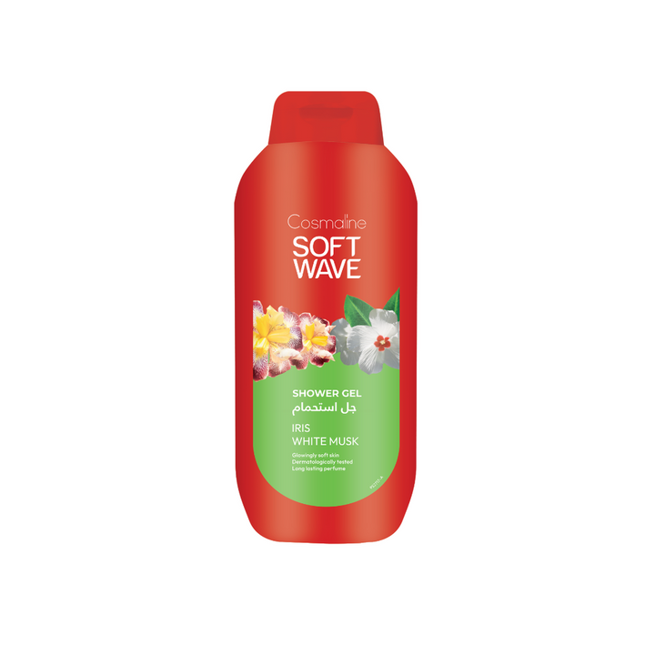 COSMALINE Soft Wave Iris White Musk Shower Gel - 650ml | كوزمالين جل استحمام بالمسك الأبيض و زهرة السوسن - 650 مل