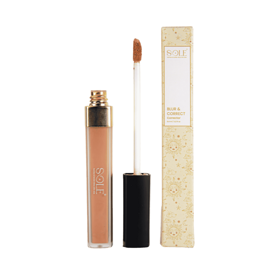 Sole Blur & Correct Corrector 6.4ml with visible packaging and product details, including the corrector bottle and box design.