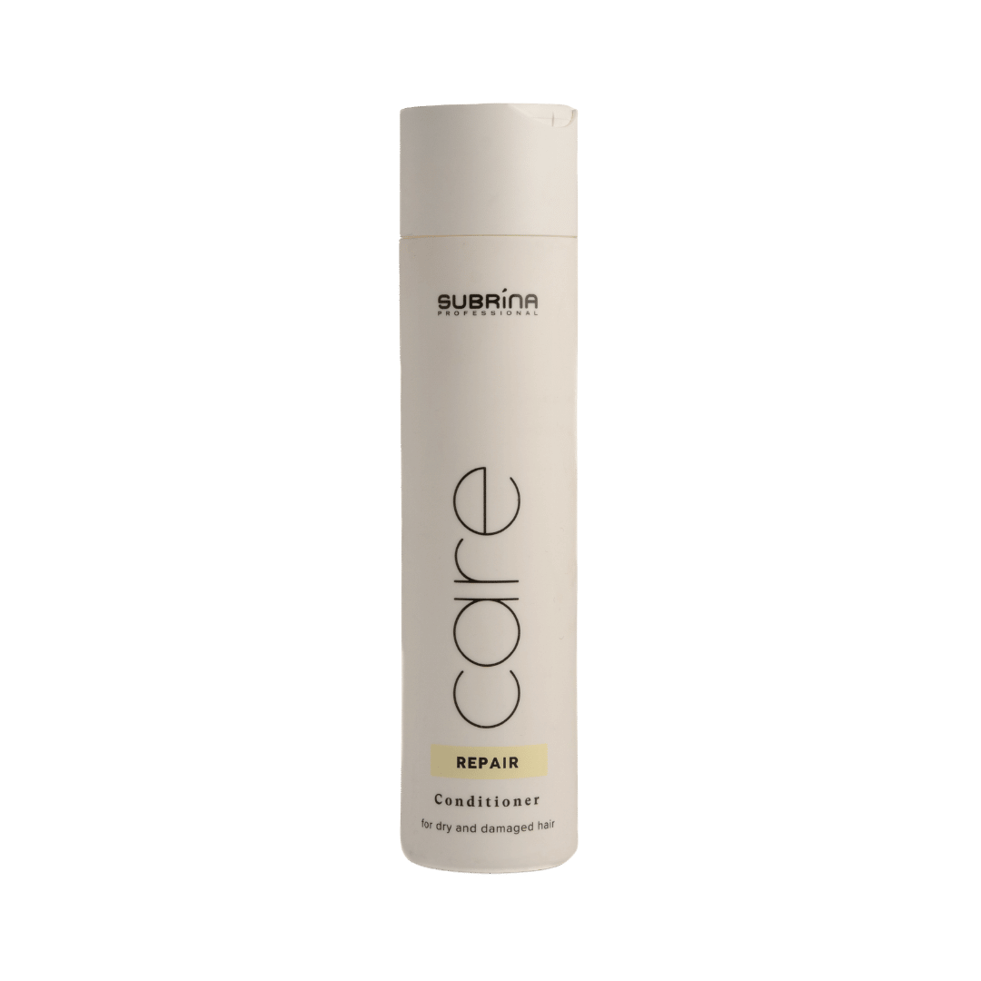 Subrina Professional Care Repair conditioner for dry and damaged hair in tall white bottle packaging
