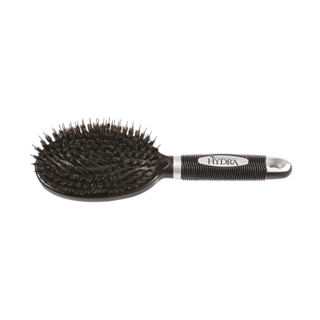 Tarko Hydra Professional Line Hair Brush, oval shape, with mixed nylon and natural bristles, black handle.