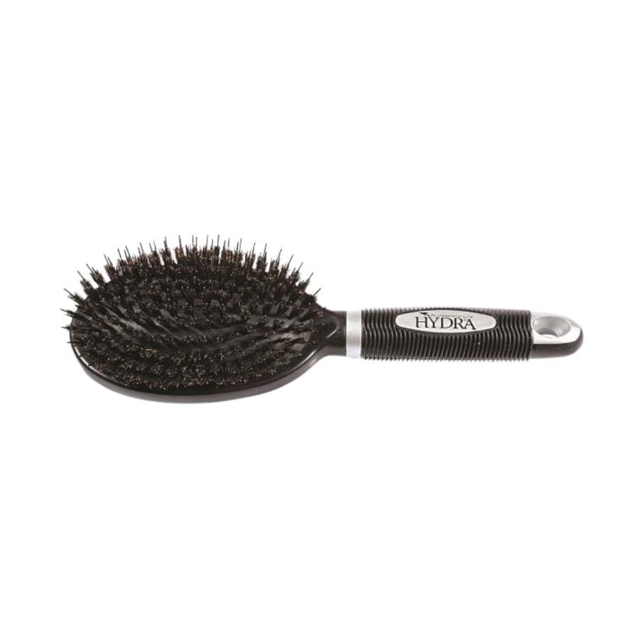 Tarko Hydra Professional Line Hair Brush, oval shape, with mixed nylon and natural bristles, black handle.